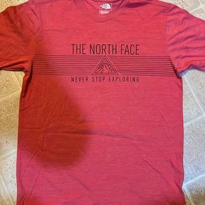 Red/orange North Face tee